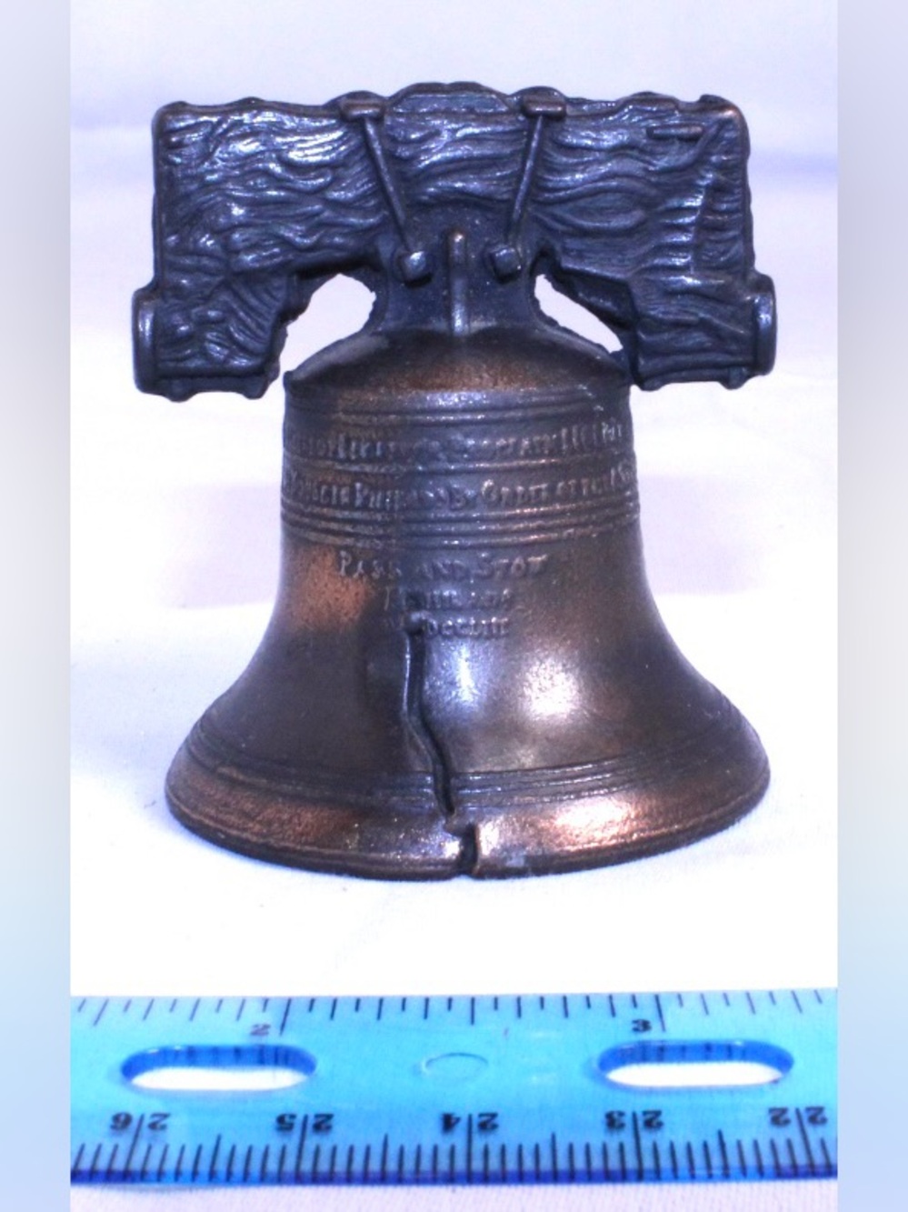 Liberty Bell Miniature - Antique Brass Tone